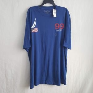 Nautica American Flag T-Shirt- Men's XLT -Tall Tee
